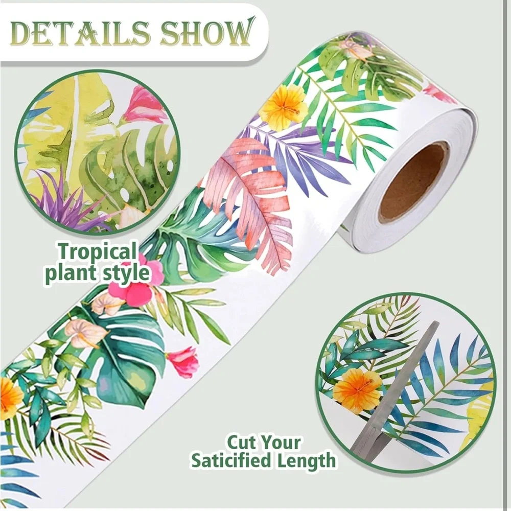 Bulletin Board Borders for Classroom, Tropical Bulletin Board Decorations, 49 Ft
